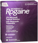 Rogaine Women's 2% Minoxidil Topical Solution for Hair Regrowth, 3 Month Supply, 2 oz