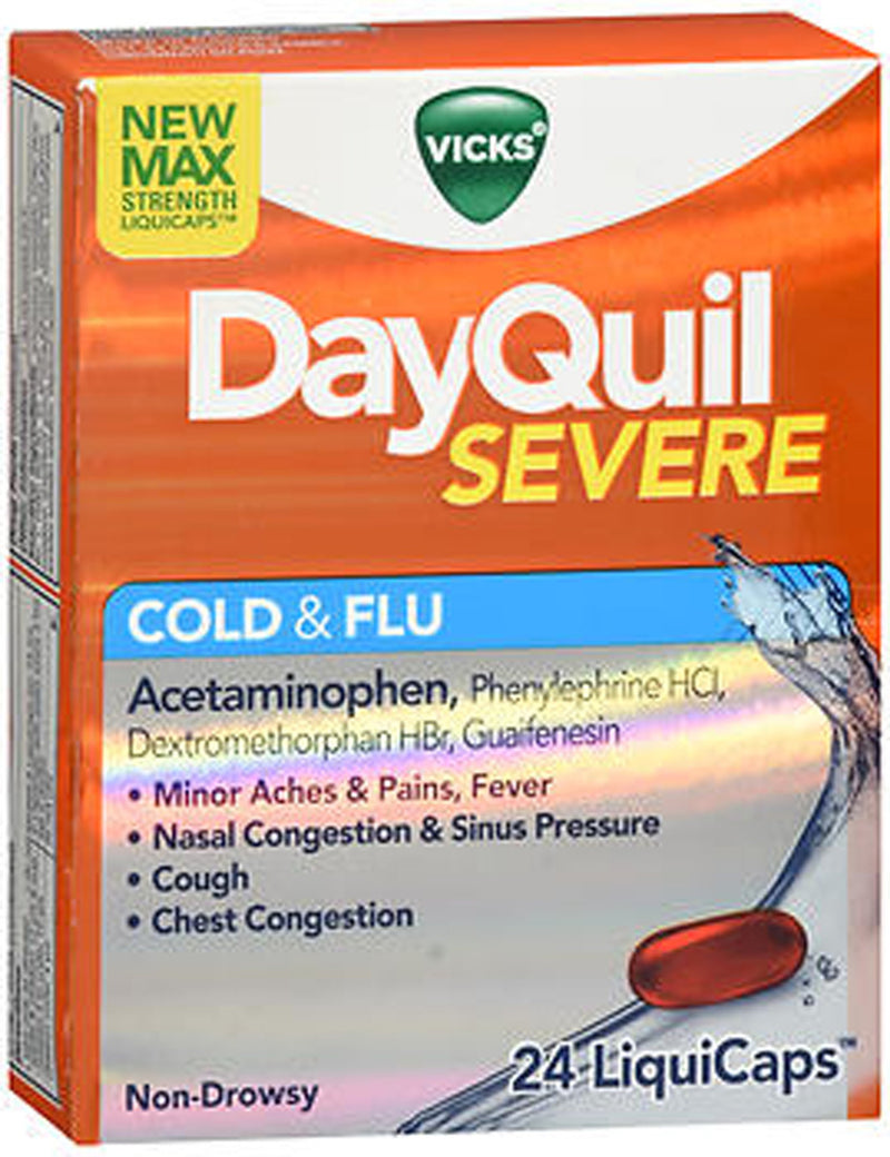 Vicks Dayquil severo fría y gripe líquido 24ct