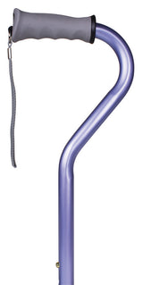 Carex Ergo Offset Handle Walking Cane, Purple