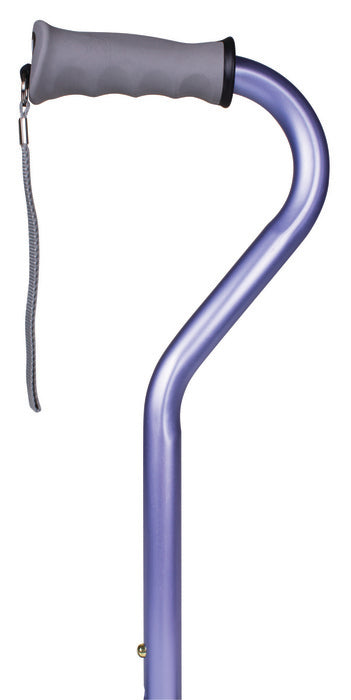 Carex Ergo Offset Handle Walking Cane, Purple