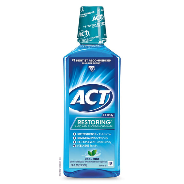 Act Restoring Anticavity Fluoride Mouthwash 18oz