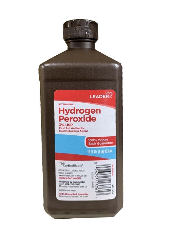 Leader Hydrogen Peroxide Solution 16.Oz