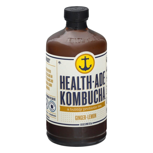 Health-Ade Ginger-Lemon Kombucha, 16 oz