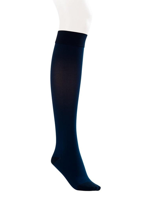 Jobst Opaque 15-20 MmHg Medium Support Midnight Navy Large Closed Toe Men and Women's Opaque Knee High - 7769218