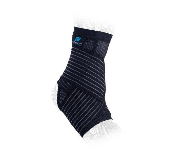 DonJoy Advantage Figure 8 Ankle Sleeve, Medium, Black