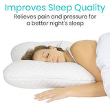 Vive Orthopedic Memory Foam Neck Pillow, High-Density, 26.77 x 18.90 In