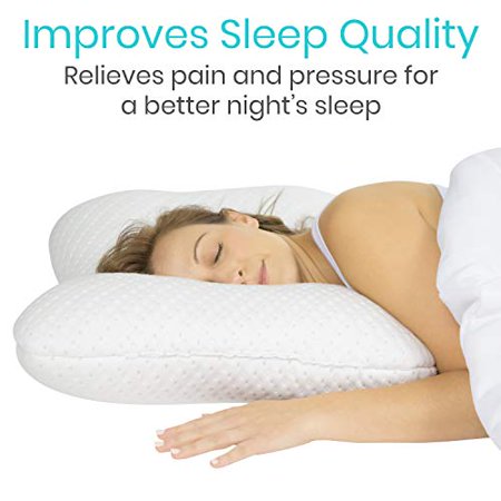 Vive Orthopedic Memory Foam Neck Pillow, High-Density, 26.77 x 18.90 In