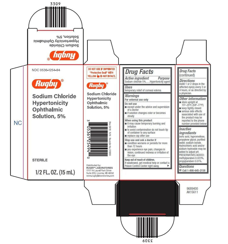 Rugby Sodium Chloride 5% Ophthalmic Solution Eye Drops, 15 mL
