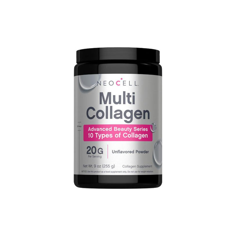 NeoCell Neo Cell Super Multi Collagen Peptides Powder 9 Oz 10 Types of Collagen Skin, Hair and Nails Beauty Supplement Unflavored Powder for Women