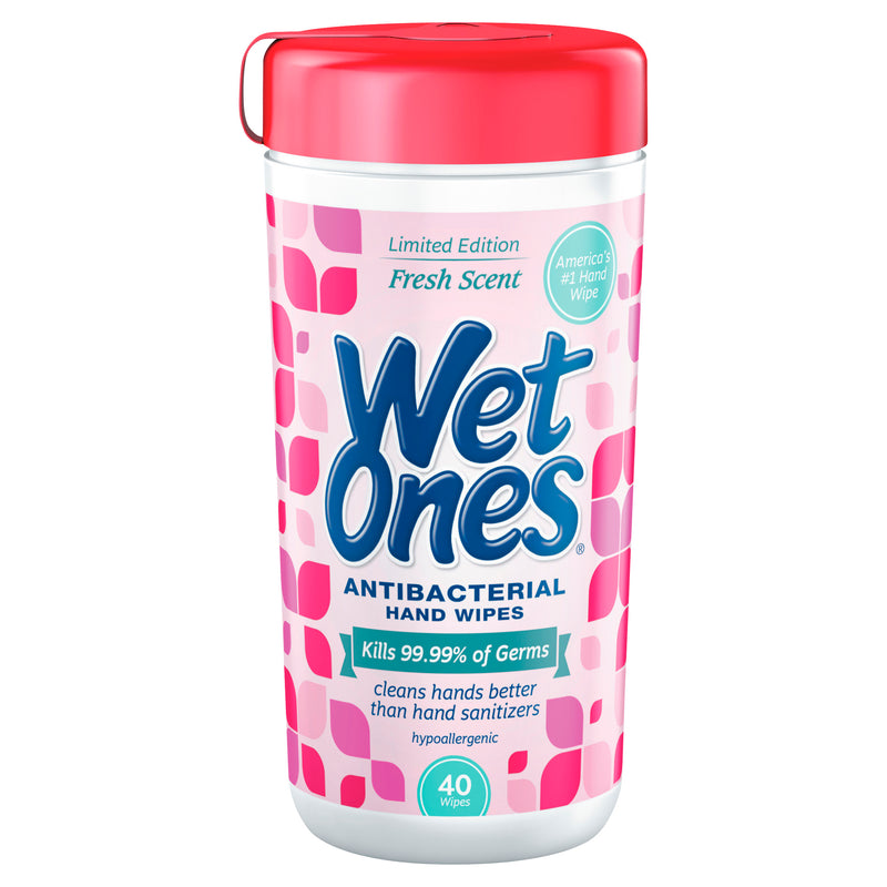 Wet Ones Antibacterial Hand Wipes, Fresh Scent, 40 Count