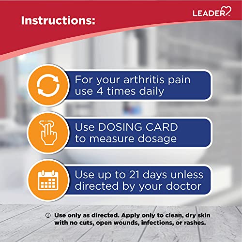 Leader Diclofenac Sodium Topical Arthritis Pain Relief Gel Tube, Powerful Anti-Inflammatory Gel (Compare to Voltaren), 5.30 Ounce, Pack of 2