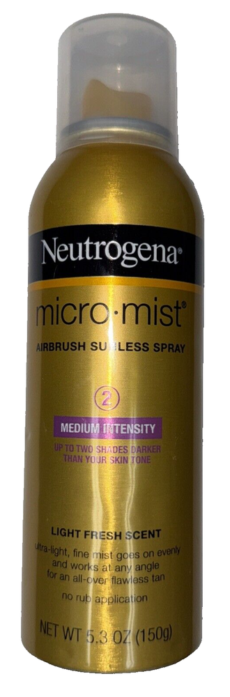 Neutrogena MicroMist Airbrush Sunless Tanning Spray, Medium Intensity, 5.3 oz