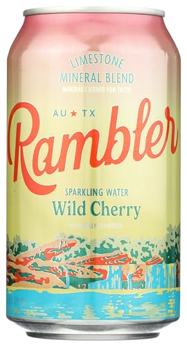 Rambler Sparkling Water, Wild Cherry, 12 fl oz