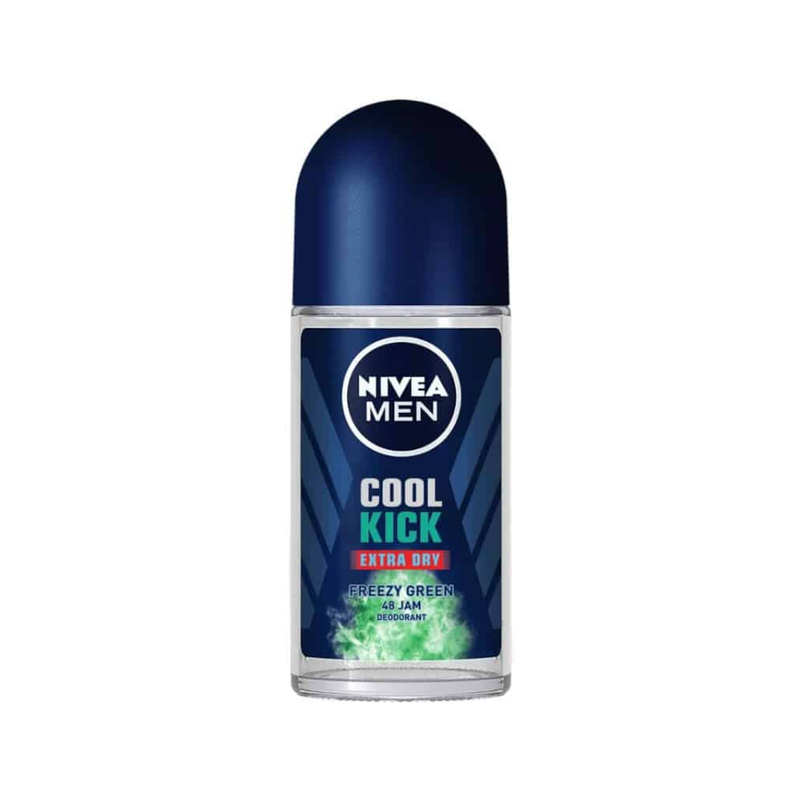 Nivea Men Cool Kick Extra Dry Freezy Green Roll-On Deodorant 1.7 fl oz