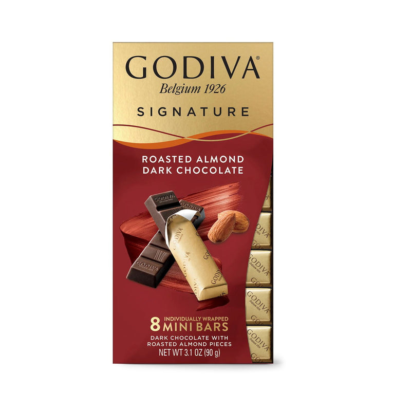 Godiva Signature Roasted Almond Dark Chocolate Bar 3.1oz