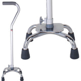 Carex Aluminium Quad Cane Small Base Offset