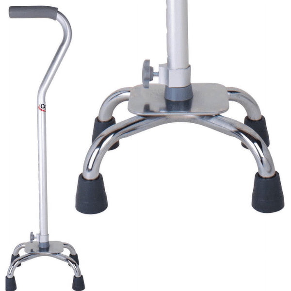 Carex Aluminium Quad Cane Small Base Offset