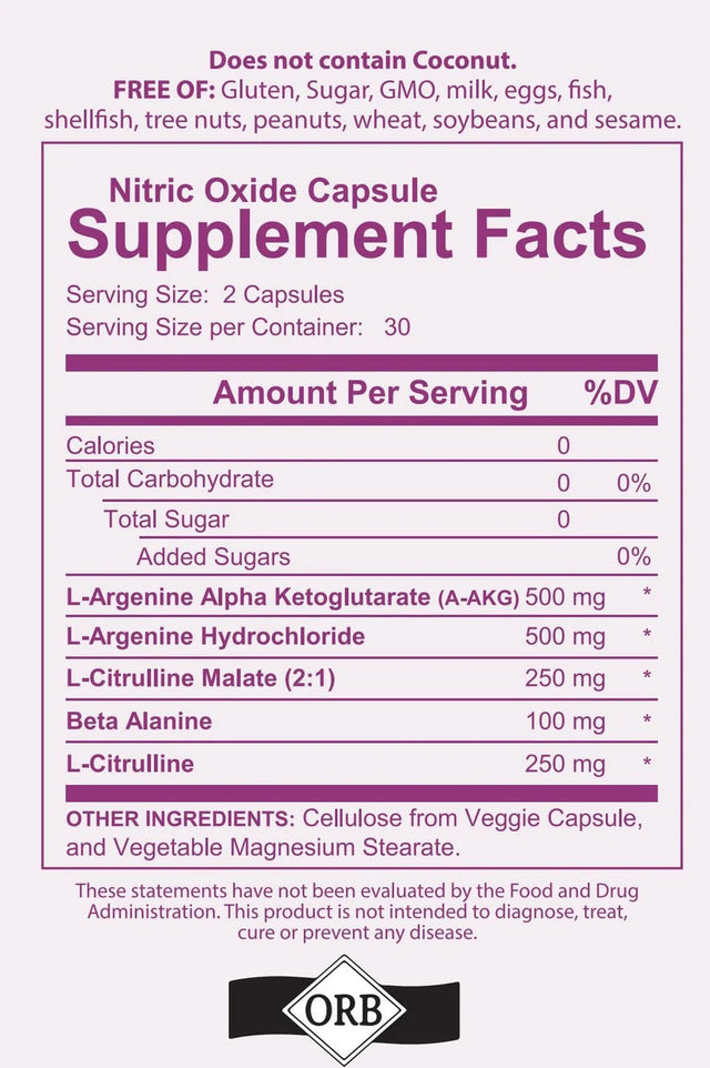 Your Wellness Nitric Oxide Capsules 60ct