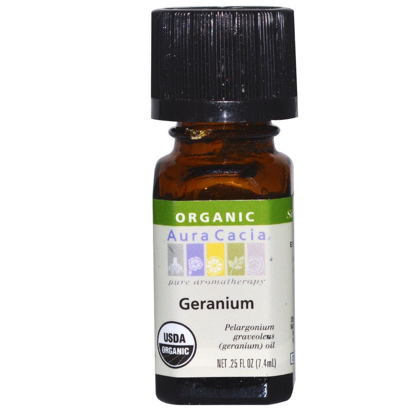 Aura Cacia Geranium Essential Oil, 0.25 fl oz