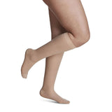 Sigvaris Style Sheer Women's Calf Compression Stockings, 15-20 mmHg, Warm Sand, Medium Long