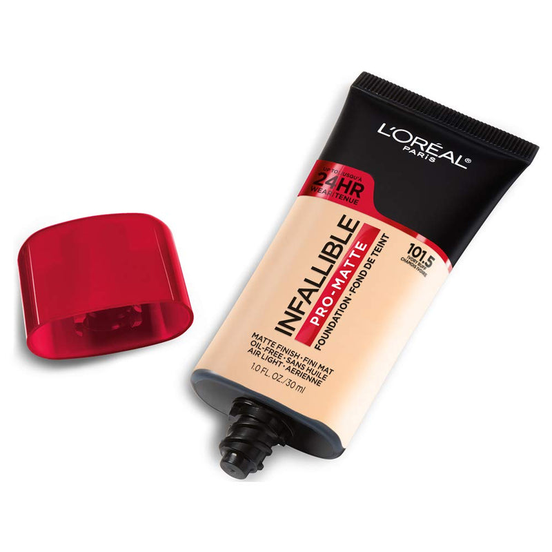 L'Oréal Paris Infallible Pro-Matte Foundation, 101.5 Ivory Buff, 1 Fl Oz
