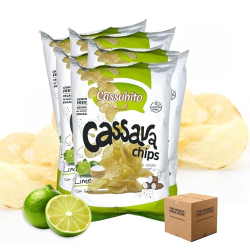 The Honest Price Store Cassava Chips, Salt & Lime, Gluten-Free Yuca Snack, 2.5 oz