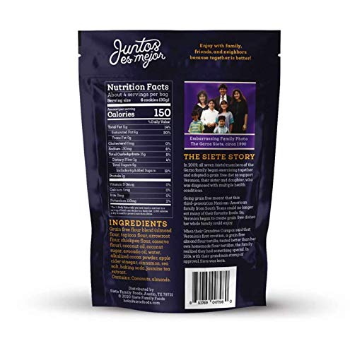 SIETE GRAIN FREE COOKIES CHOCOLATE 4.5 Oz