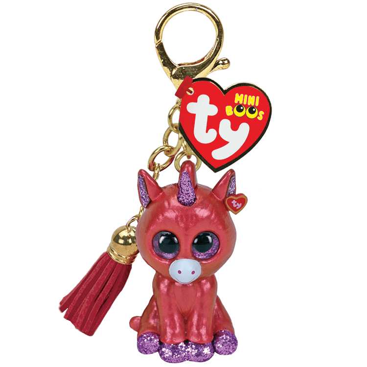 Ty The Mini Boos Sunset Pink Unicorn Key Chain 25062