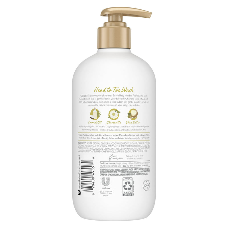 Suave Baby Head To Toe Wash 13.5oz