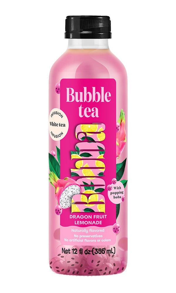 Bobba, Bubble Tea Dragon Fruit Lemonade 12 Oz