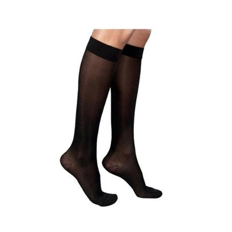 Sigvaris Women's Essential Opaque Calf Black MS - Medium Short 20-30mmHg - 862CMSW99