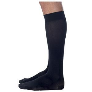 Sigvaris Midtown Microfiber Men's Calf Compression Socks 20-30 mmHg, Black, Medium Long
