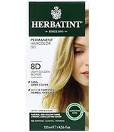 Herbatint Permanent Hair Color Light Gold Blonde 8D 4.5Oz
