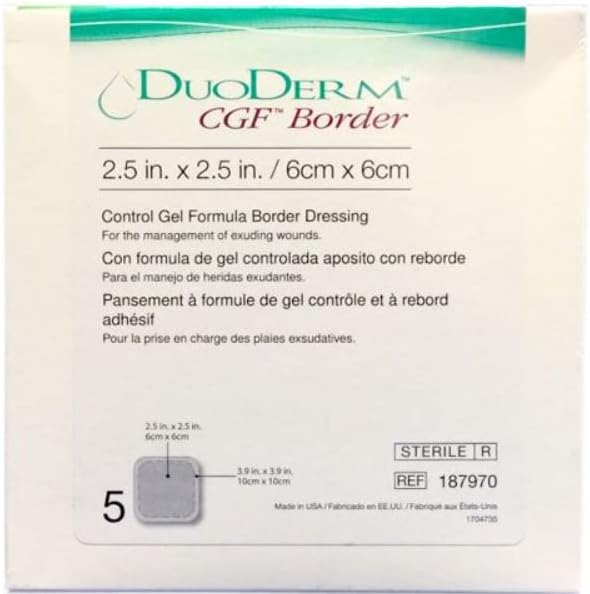 Convatec DuoDERM Control Gel Formula 2.5" x 2.5" 5ct 187970