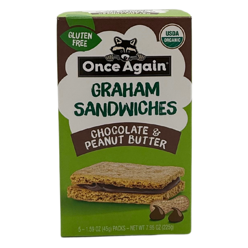 Once Again Organic Peanut Butter Chocolate Sandwich Crackers, 7.95 oz