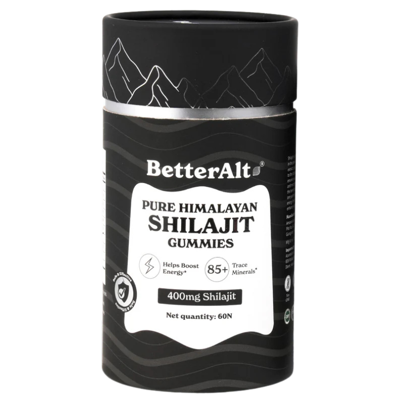 Betteralt Himalayan Pure Shilajit Gummies - 85+ Trace Minerals for Energy & Immunity Tamarind 60 Gummies