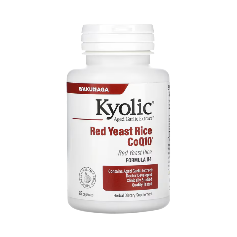 Kyolic, Aged Garlic Extract™, Red Yeast Rice Plus CoQ10, Formula 114, 75 Capsules