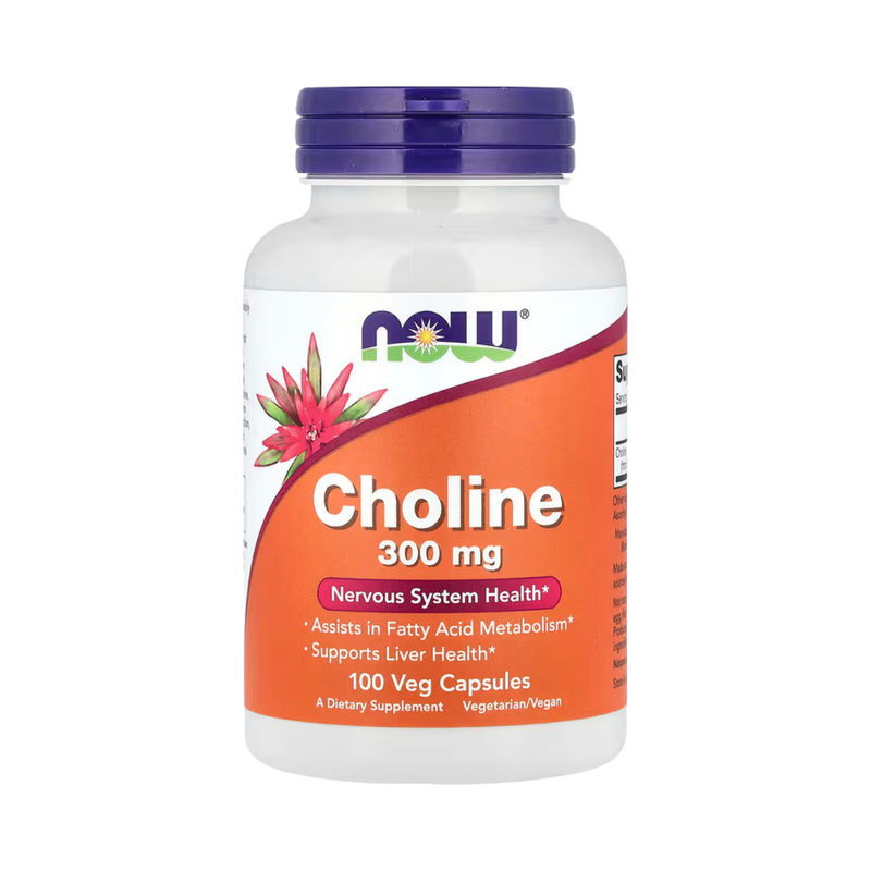 NOW Foods Choline 300 Mg, 100 Veg Capsules