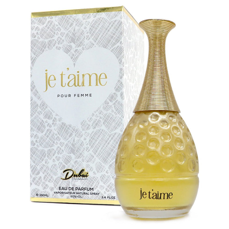 Dubai Essences Je T'aime Eau de Parfum for Women, 3.4 oz