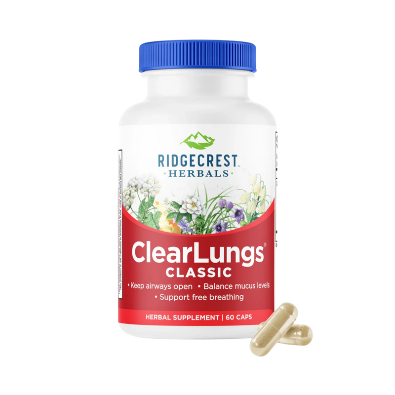 RidgeCrest Herbals ClearLungs Classic, 60 Vegan Capsules