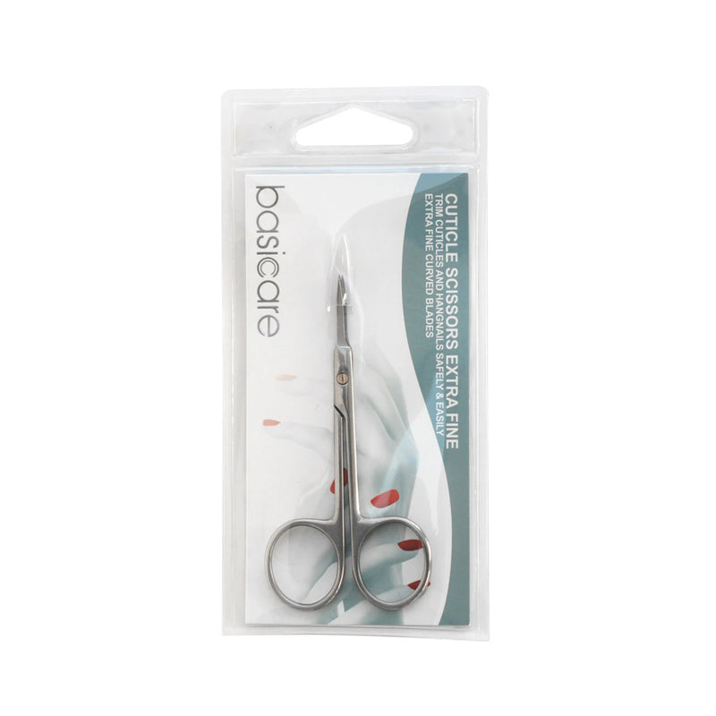 Basicare Extra Fine Curved Blade Cuticle and Hangnail Scissors