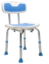 PCP Adjustable Bath Safety Seat with Backrest, White, 16 x 11.5 in