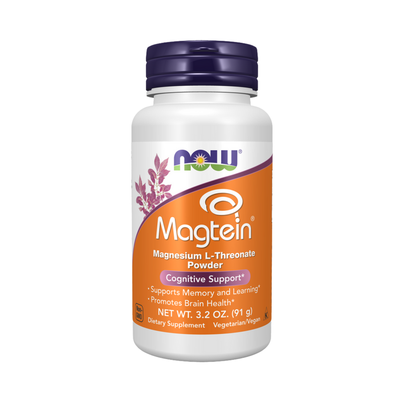 NOW Foods Magtein, Magnesium L-Threonate Powder, 3.2 Oz