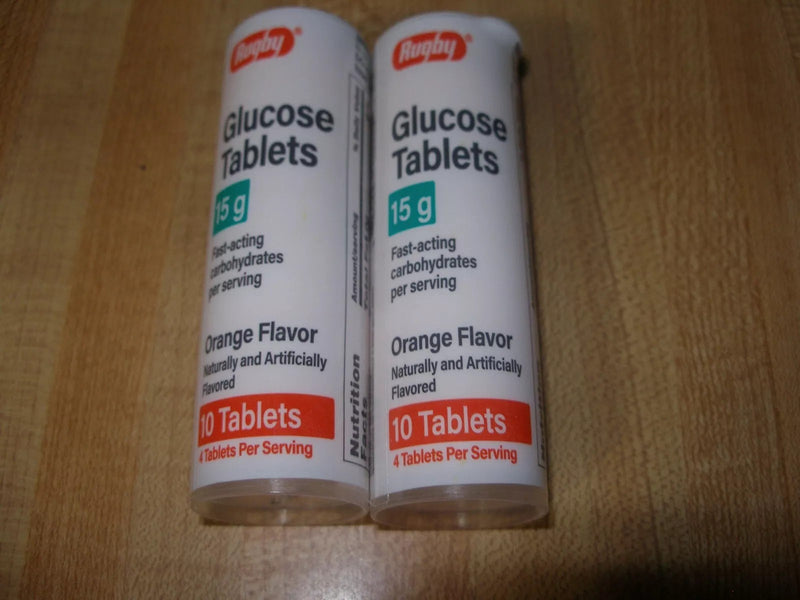 3 New Sealed Glucose Tablets 15g Orange (10 Each = 30) Travel Hypoglycemia Fast