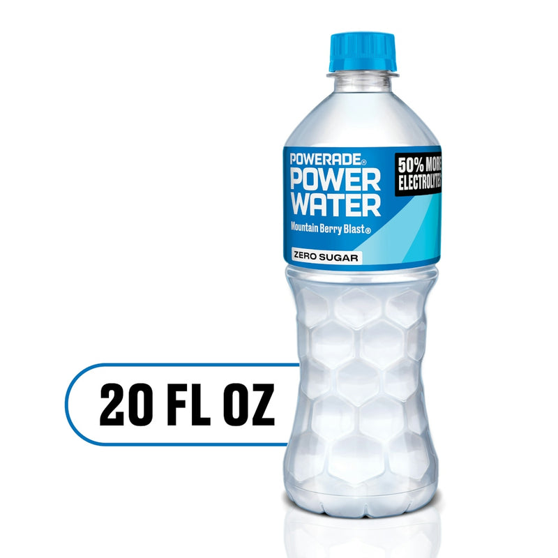 Powerade Power Water Zero Sugar Mountain Berry Blast 20 fl oz