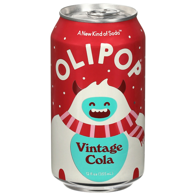OLIPOP Prebiotic Soda – Vintage Cola, 12 fl oz Can