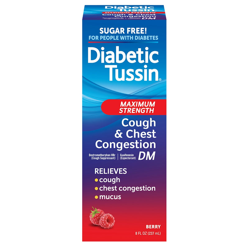 Diabetic Tussin Maximum Strength Cough DM Liquid, 8 fl oz