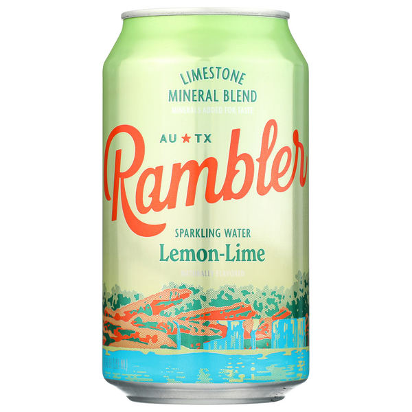 Rambler Sparkling Water, Lemon Lime, 12 fl oz