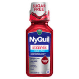 Vicks NyQuil Sugar-Free Cold & Flu Relief Liquid for Diabetics, 12 Fl Oz