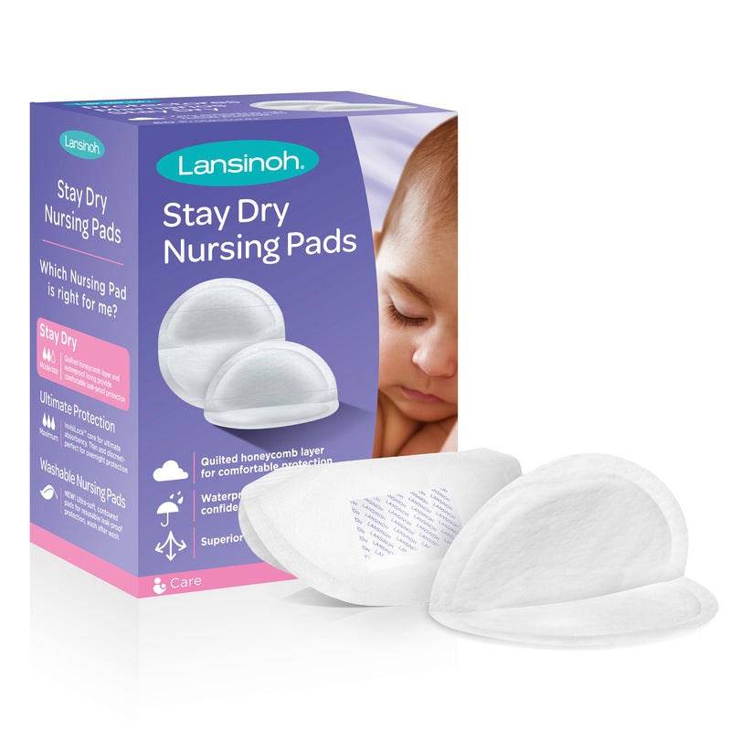 Lansinoh Stay Dry Disposable Nursing Pads, 60 ct